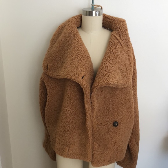 Free People Izzy wrap teddy jacket sand - Picture 11 of 16